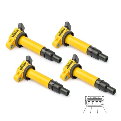 [12YY204038SP4-USA] IGNITION COIL FOR 4.0L 2005-2011 TOYOTA TUNDRA TACOMA 4RUNNER FJ CRUISER UF495 (4 UNITS)