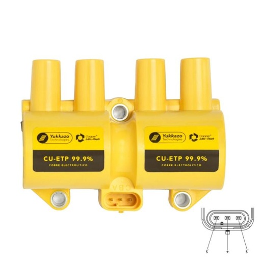 [12YY031004S-USA] IGNITION COIL FOR PONTIAC SUZUKI CHEVROLET CHEVY L4 D519C UF503 (1 PACK)