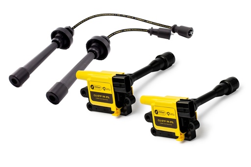 [18AY002001B-USA] IGNITION COILS + SPARK PLUG WIRE SET KIT FOR MITSUBISHI LANCER UF295+55200