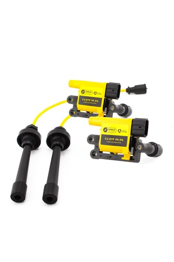 [18YY002001Y-USA] IGNITION COIL + SPARK PLUG WIRE SET KIT FOR MITSUBISHI LANCER UF295+55200